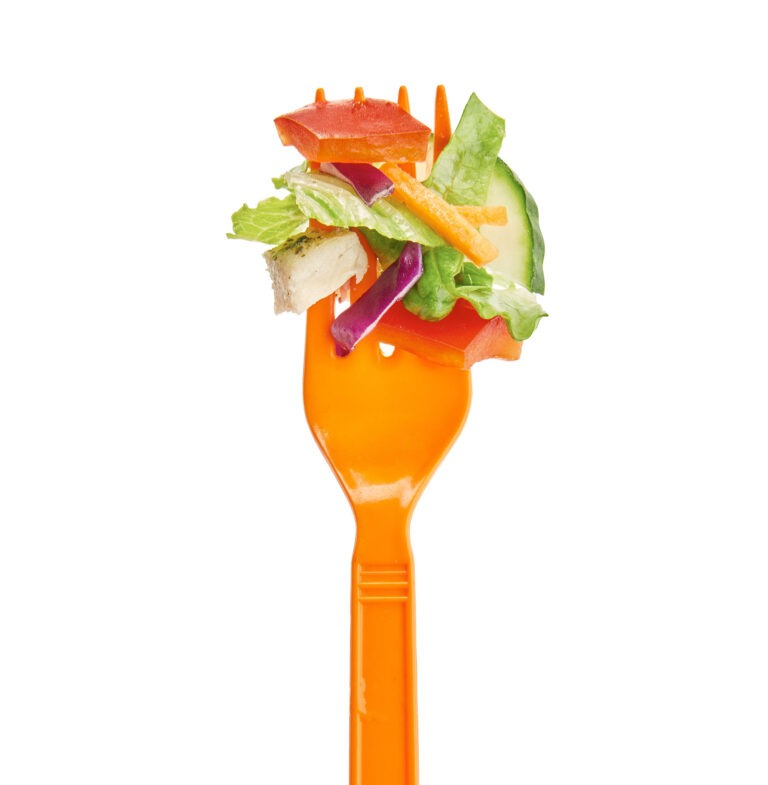 Salad and Go fork with Thai bites