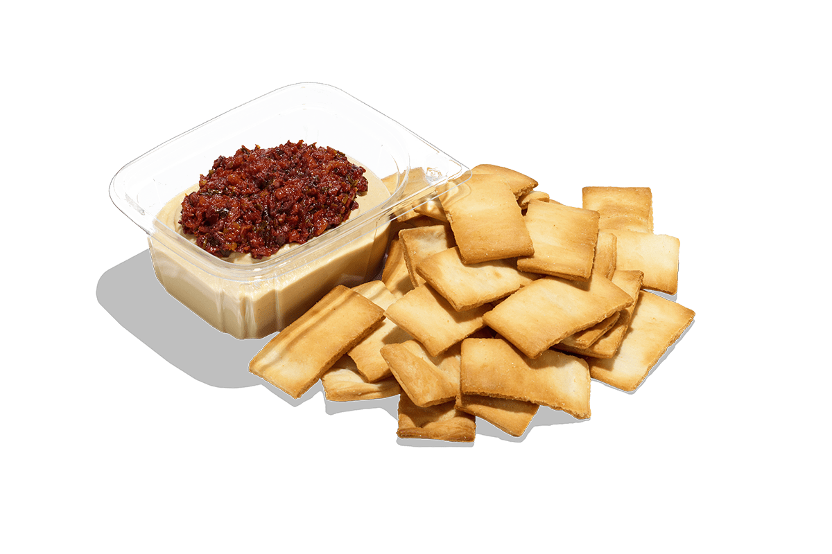 Product photo for Sundried Tomato Hummus & Pita Chips